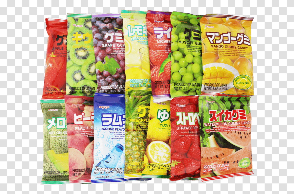 Kasugai Japanese Fruit Gummy, Food, Burger, Candy, Sweets Transparent Png