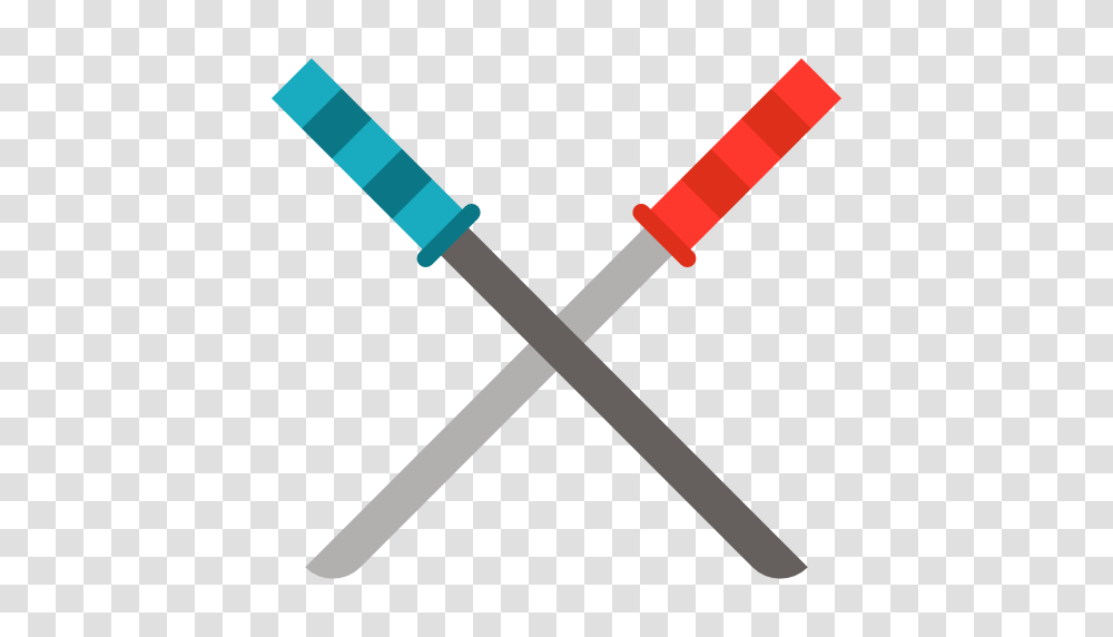 Katana Ninja Sword Knife Icon, Baton, Stick, Shovel, Tool Transparent Png
