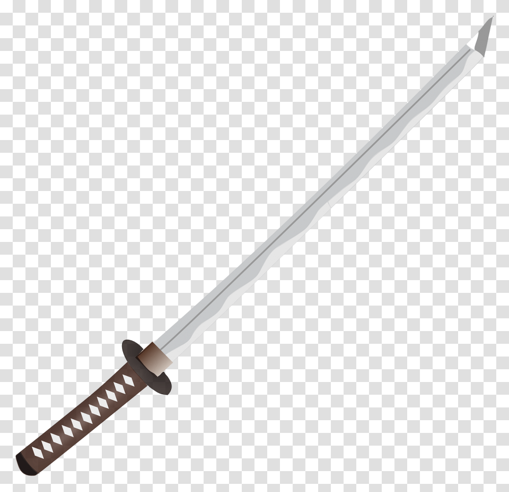 Katana Samurai Sword Clip Art, Blade, Weapon, Weaponry Transparent Png