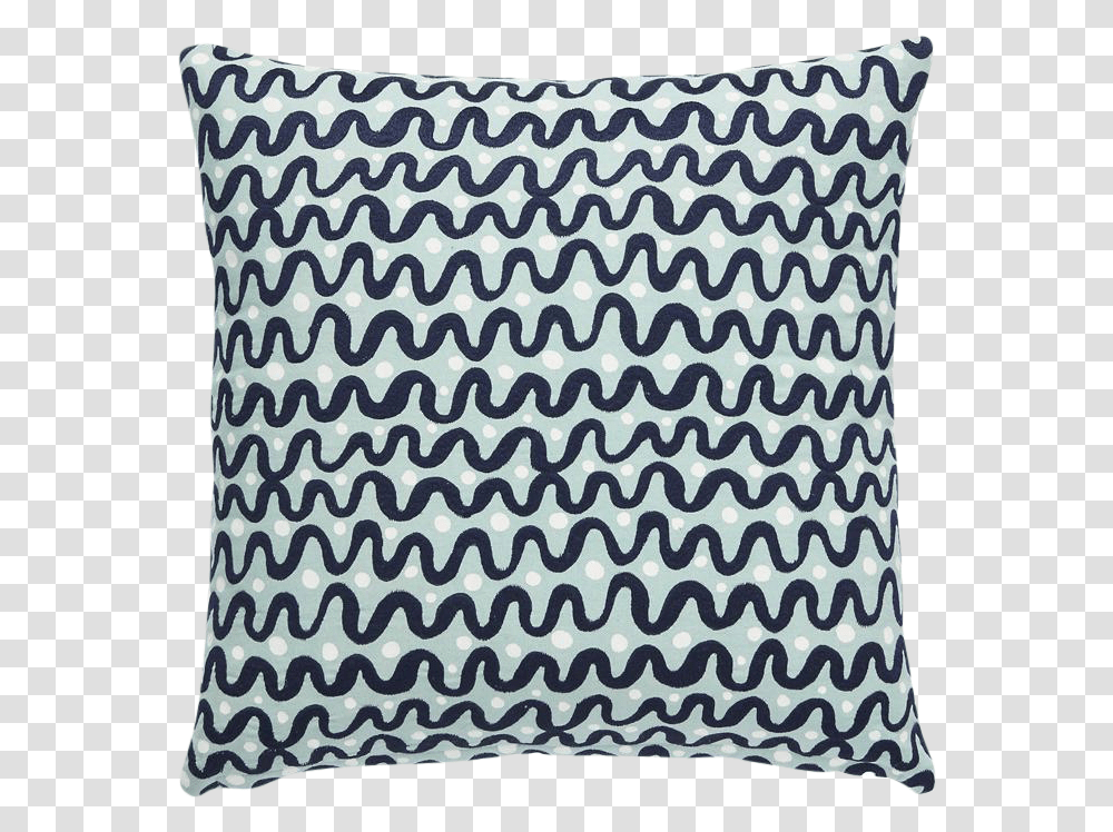 Kate Spade Blue Waves Pillow On Chairish, Cushion, Rug Transparent Png