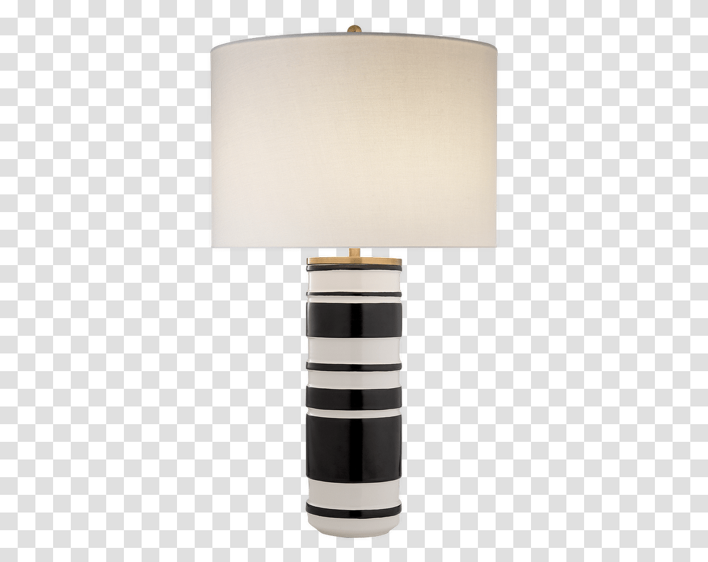Kate Spade Hayes Black White Stripes Cylinder Lamp Desk Lamp, Table Lamp, Shaker, Bottle Transparent Png