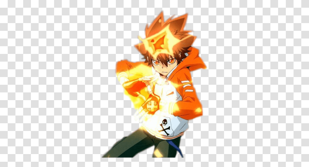 Katekyo Hitman Reborn Image Anime Character Using Powers, Manga, Comics, Book, Person Transparent Png