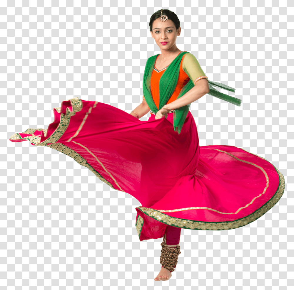 Kathak Dancer Background, Dance Pose, Leisure Activities, Skirt Transparent Png
