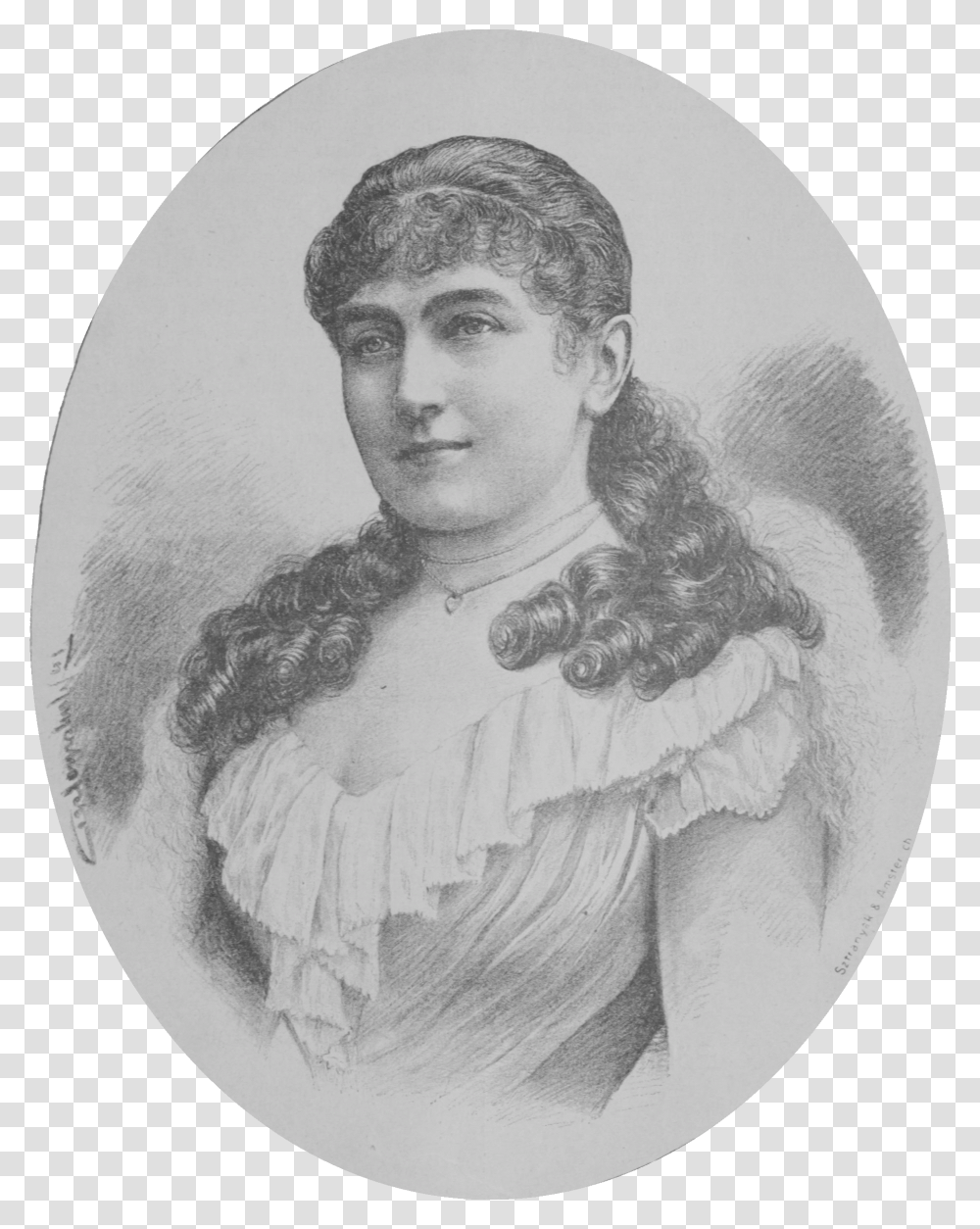 Katharina Von Ki Schratt 1891 Th Katharina Von Schratt, Person, Human, Drawing Transparent Png