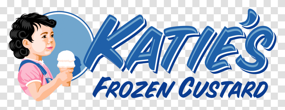 Katie S Frozen Custard Katie's Frozen Custard Logo, Person, Label Transparent Png