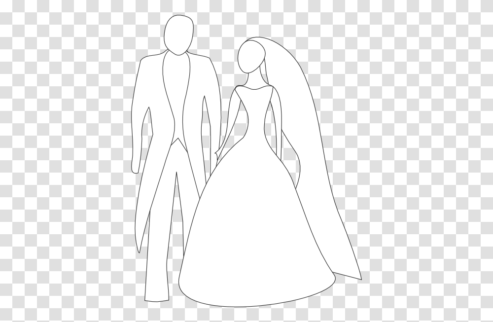 Kattekrab Bride And Groom Clip Arts Download, Drawing, Gown, Fashion Transparent Png