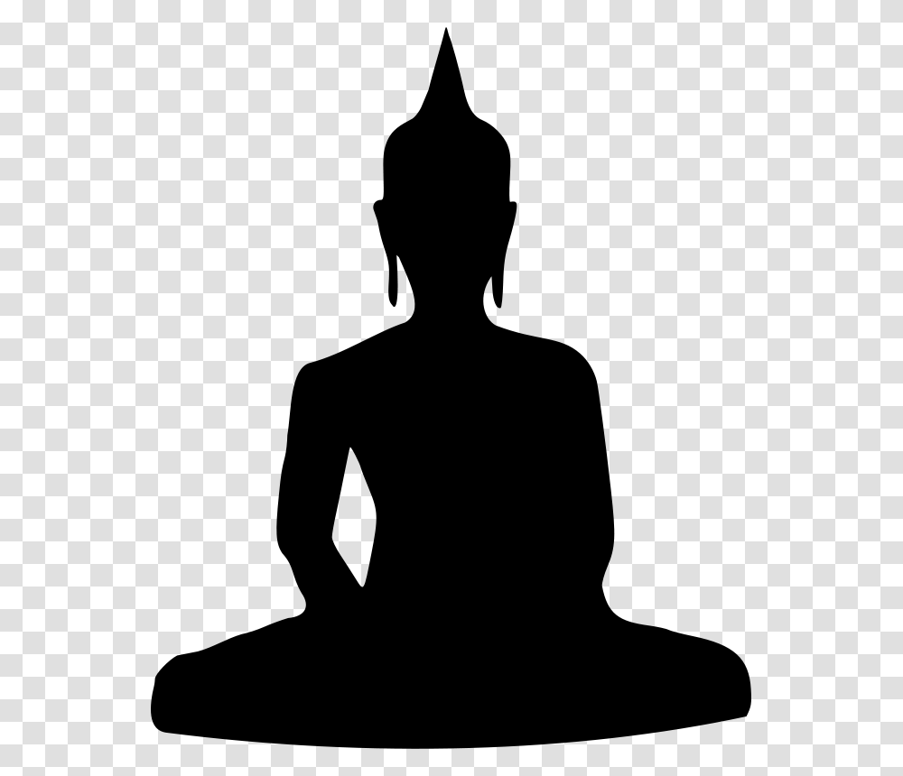 Kattekrab Sitting Buddha Silhouette, Religion, Gray, World Of Warcraft Transparent Png