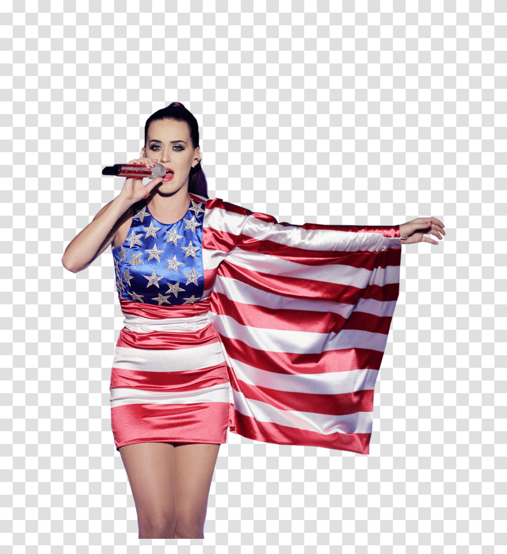 Katy Perry American Flag Image Katy Perry Fleet Week, Person, Female, Dress Transparent Png