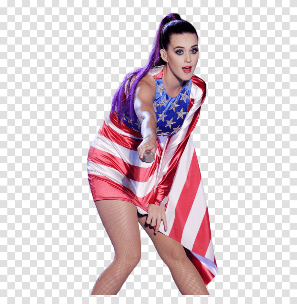 Katy Perry American Flag Image Katy Perry Kiss Sailor, Costume, Person Transparent Png
