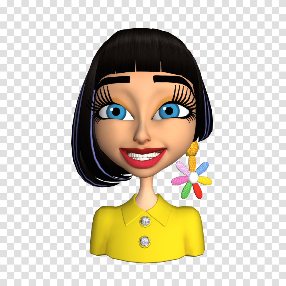 Katy Perry Becomes Intels Latest Pocket Avatar Chip Chick, Doll, Toy, Green, Face Transparent Png