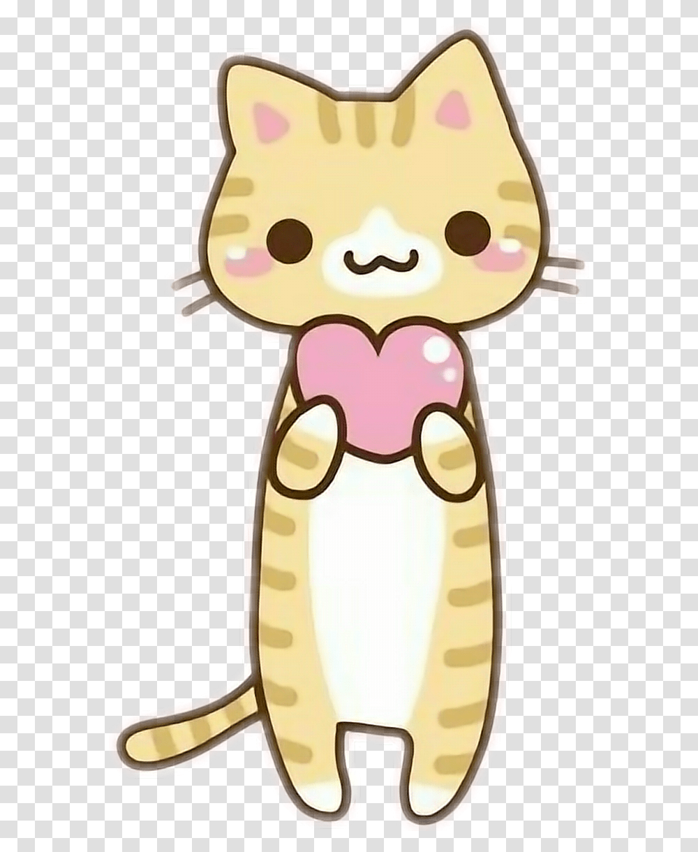 Kawai Miau Gato Kawaii Meow Cat Heart Corazon Gato Kawaii Corazon Transparent Png