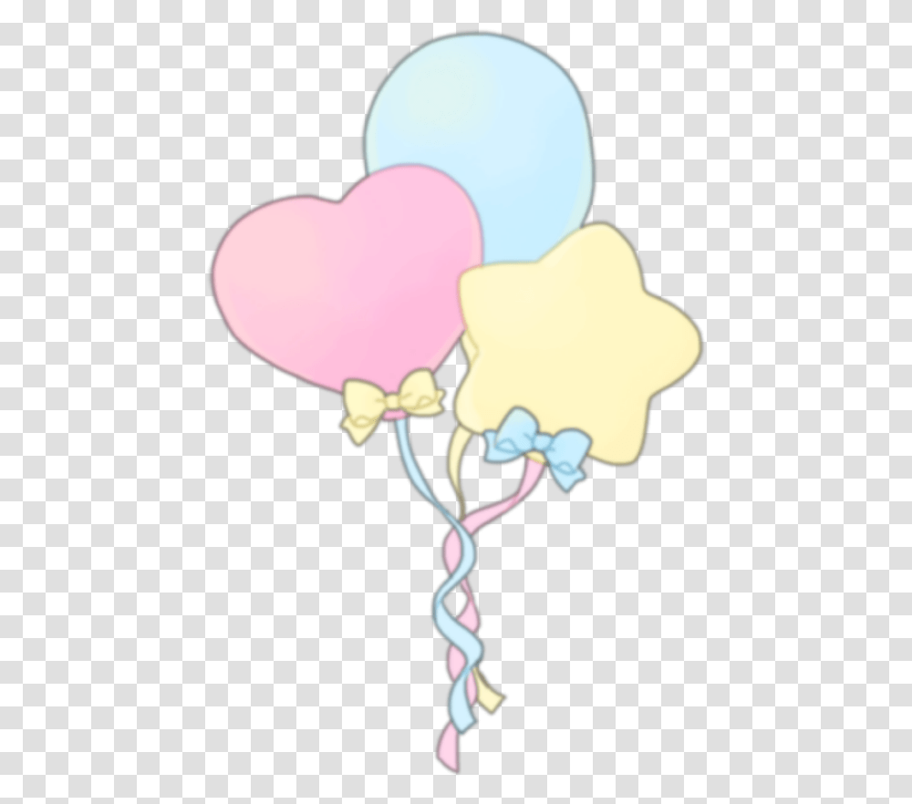 Kawaii Balloon Balloons Pastel Heart, Hand, Sweets, Food, Confectionery Transparent Png