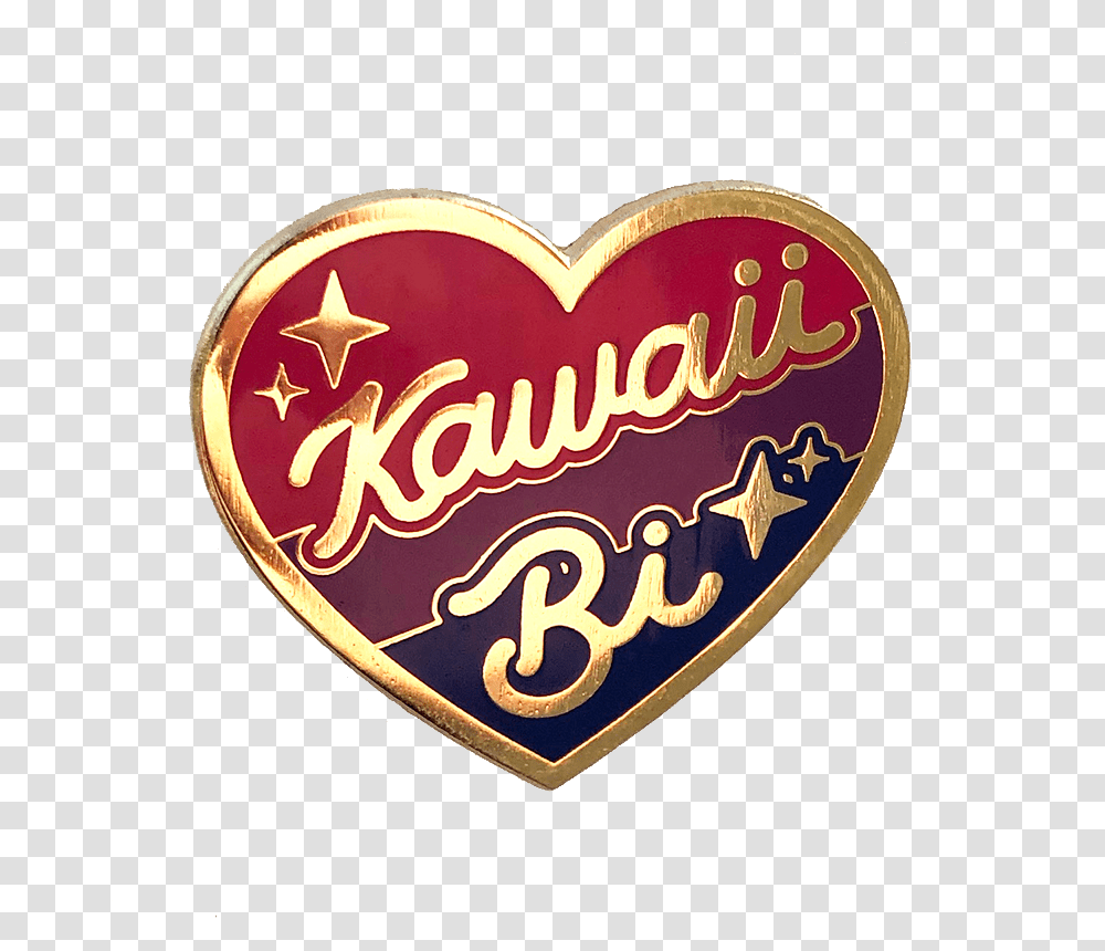 Kawaii Bi Pin Emblem, Heart, Logo, Trademark Transparent Png