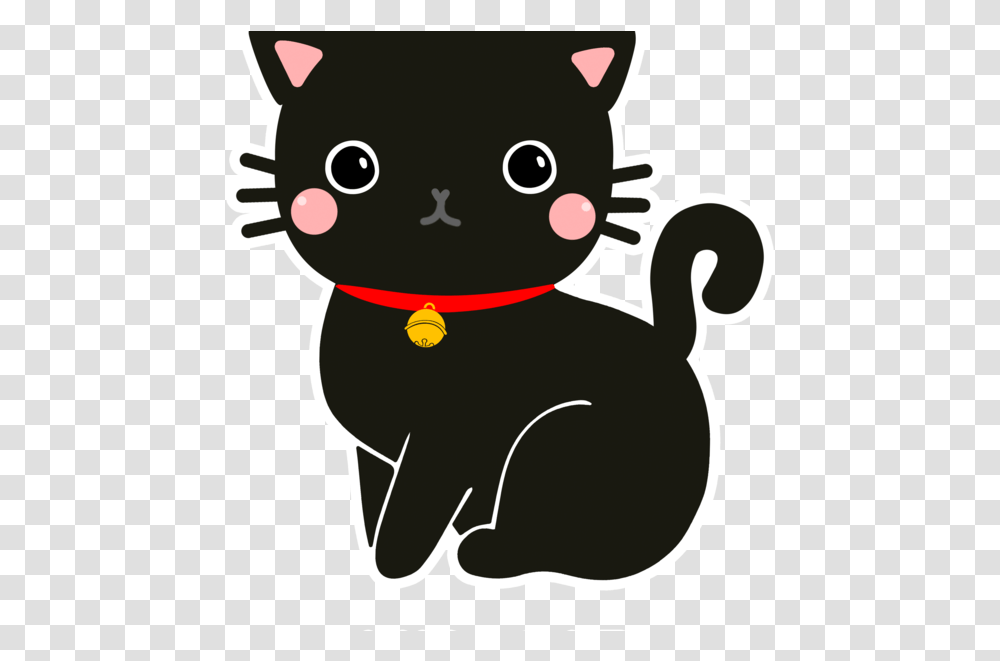 Kawaii Black Cat Clipart, Mammal, Animal, Pet, Pottery Transparent Png