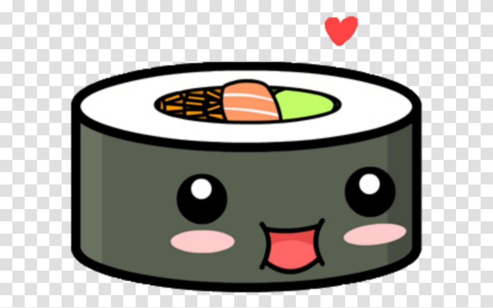Kawaii Black Sushi Food Fish Sushi Kawaii, Disk, Tape, Lighting, Dish Transparent Png
