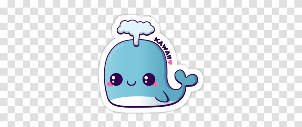 Kawaii Blue Whale Sticker, Animal, Label, Mammal Transparent Png