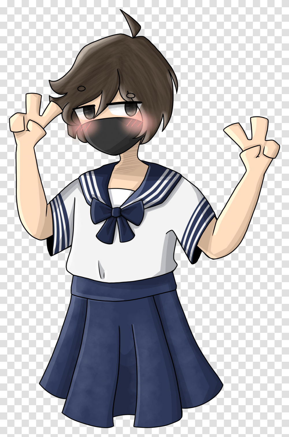 Kawaii Blush Art Trade With Antibadshoes Wheeze Hes A Anime, Costume, Person, Human, Dress Transparent Png