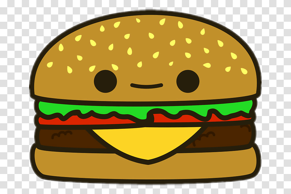 Kawaii, Burger, Food Transparent Png