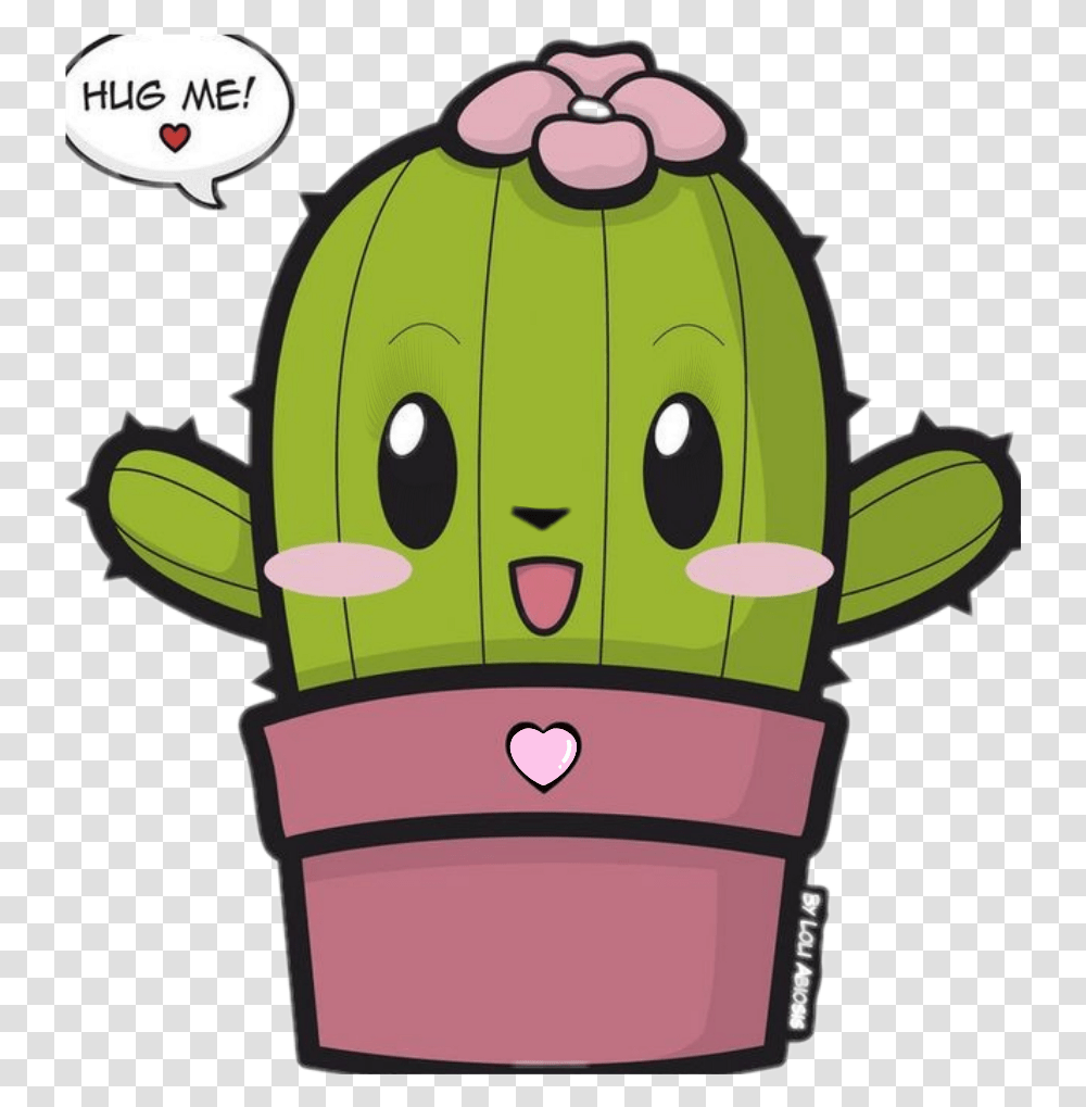 Kawaii Cactus Hug Me, Plant, Food Transparent Png