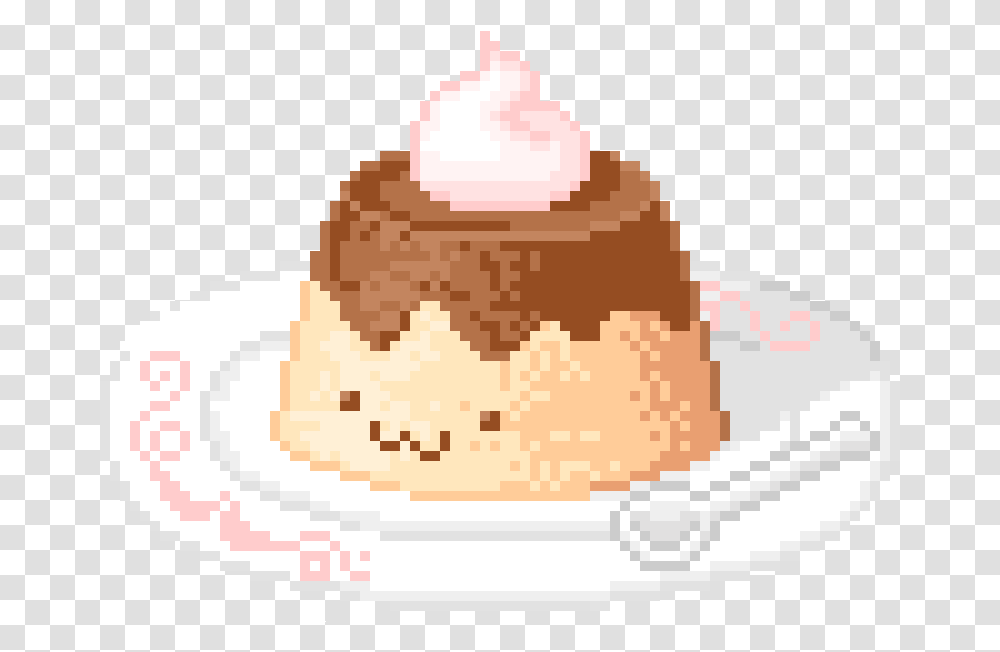 Kawaii Cake Pixel Gif, Cream, Dessert, Food, Creme Transparent Png