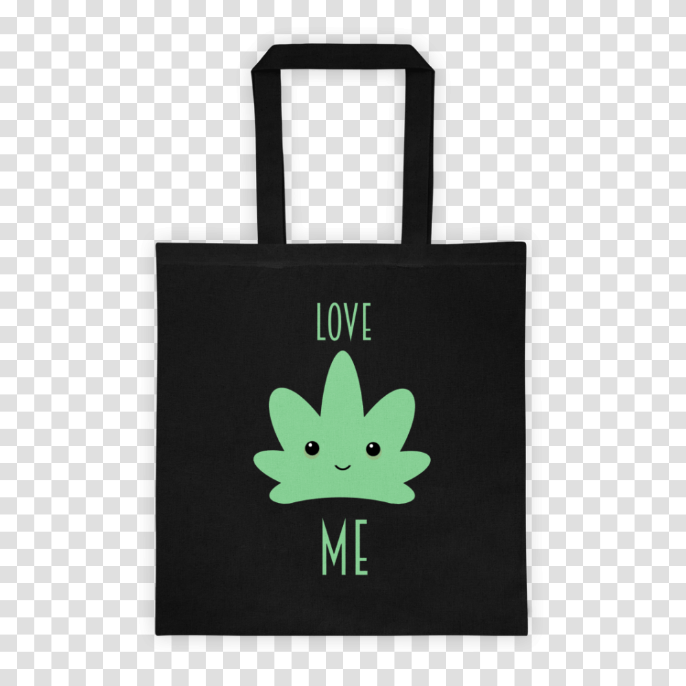 Kawaii Cannabis Stoner Shopping Bag Cute Weed Leaf Kush Love, Tote Bag Transparent Png