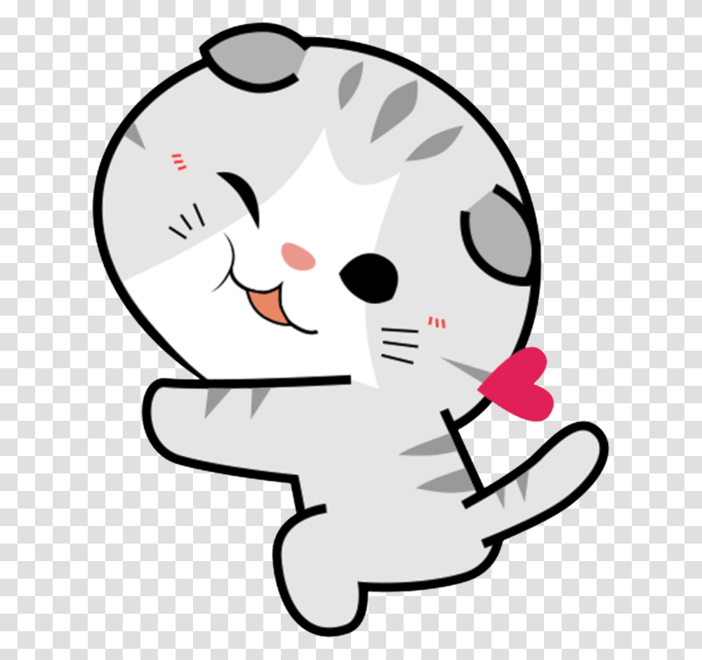 Kawaii Cat Clipart Download Kawaii Cat Sticker, Plant, Drawing Transparent Png