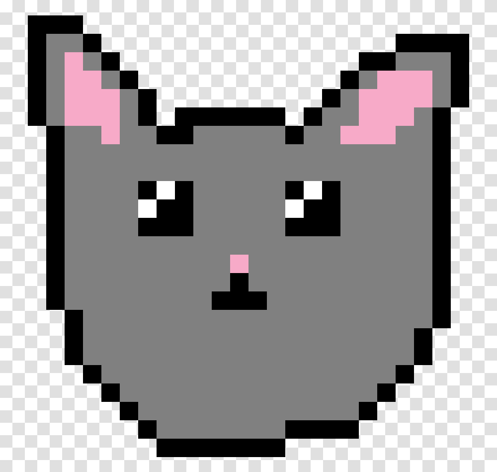 Kawaii Cat Headface Tamagotchi Pixel Art, Stencil, Electronics, Label Transparent Png