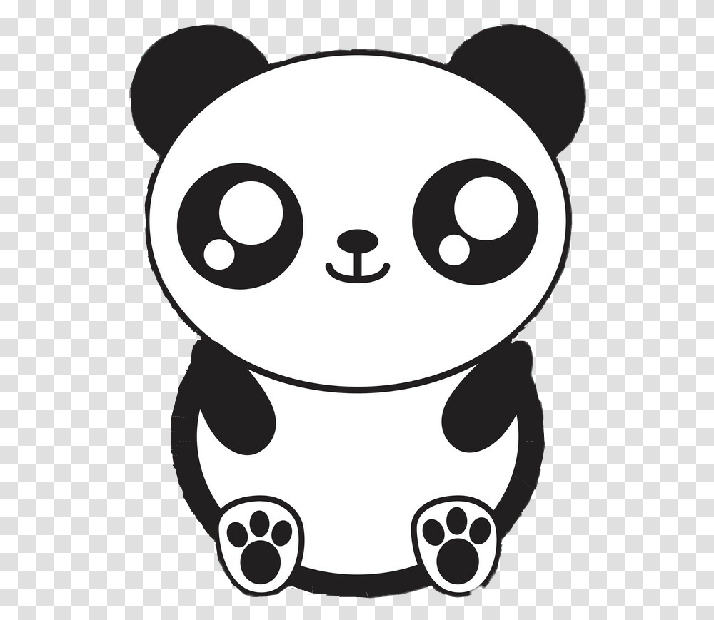 Kawaii Cute Anime Panda Cartoon Cute Animals Drawing, Stencil, Disk, Video Gaming Transparent Png