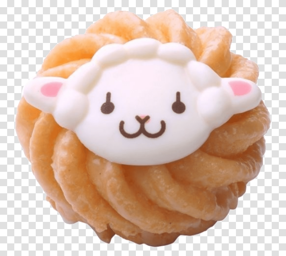 Kawaii Cute Bakery Mister Donut French Cruller, Sweets, Food, Cream, Dessert Transparent Png