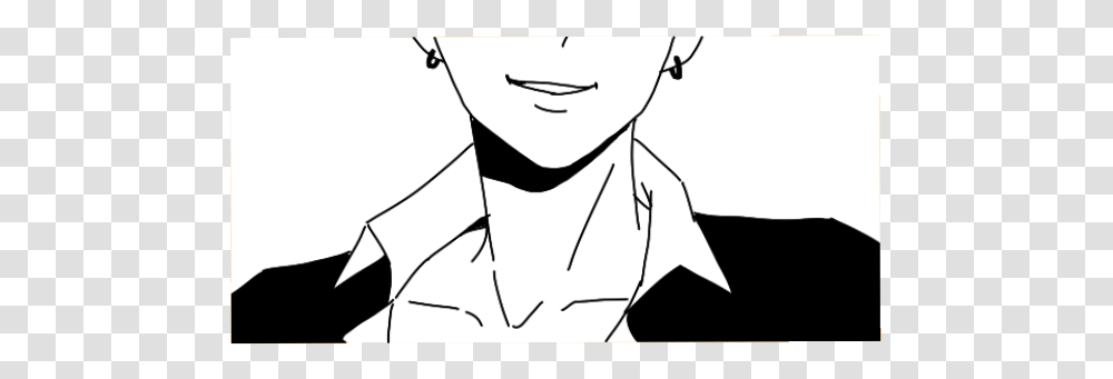 Kawaii Cute Black Manga Anime Boy Goth Tumblr Filte Anime Boy Smile Black And White, Clothing, Face, Person, Hat Transparent Png