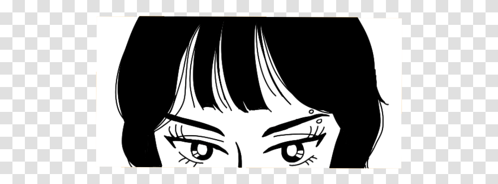 Kawaii Cute Black Manga Anime Girl Goth, Comics, Book, Plant, Performer Transparent Png