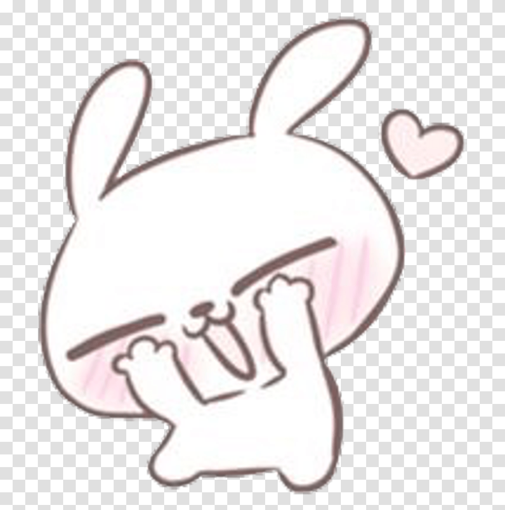 Kawaii Cute Character Chibi Love Chibi Adorable Rabbit, Hand, Stencil, Holding Hands Transparent Png
