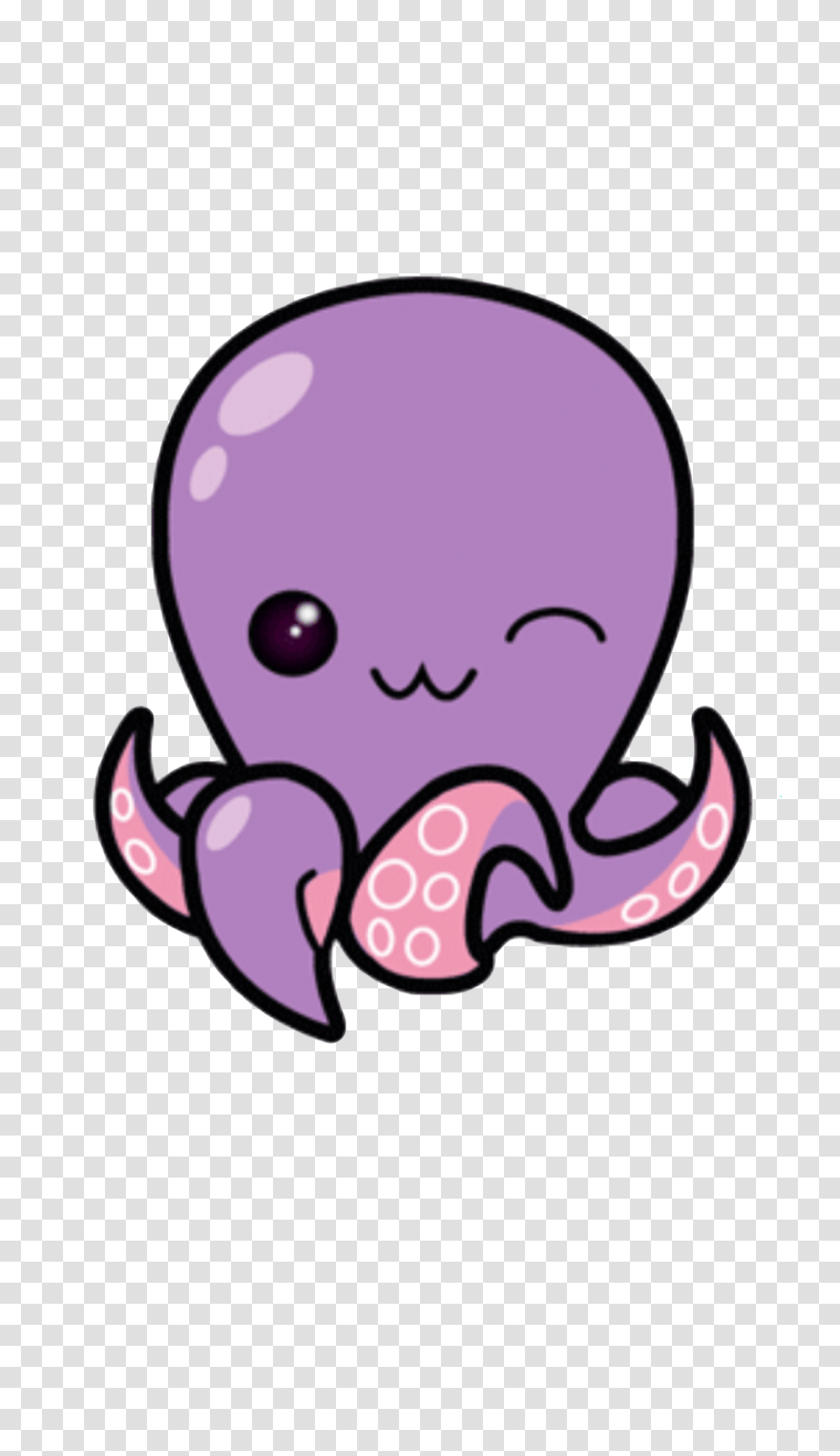 Kawaii Cute Octopus Squid Purple Sea Creature Seacreatu, Animal, Food, Sea Life, Heart Transparent Png