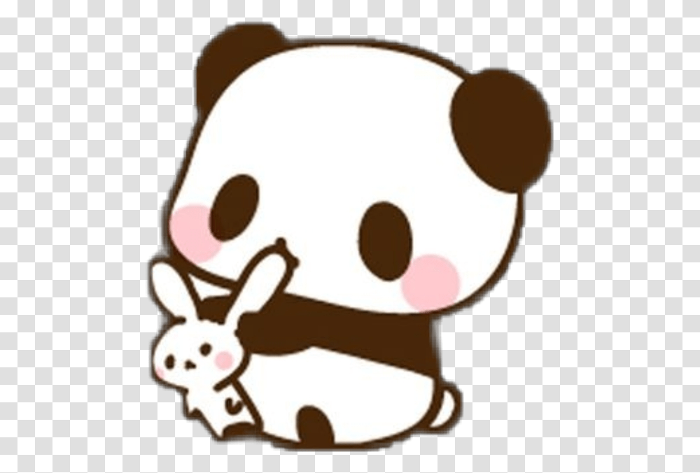 Kawaii Cute Panda Bunny Conejokawaii Cute Panda And Bunny, Helmet, Animal, Balloon Transparent Png