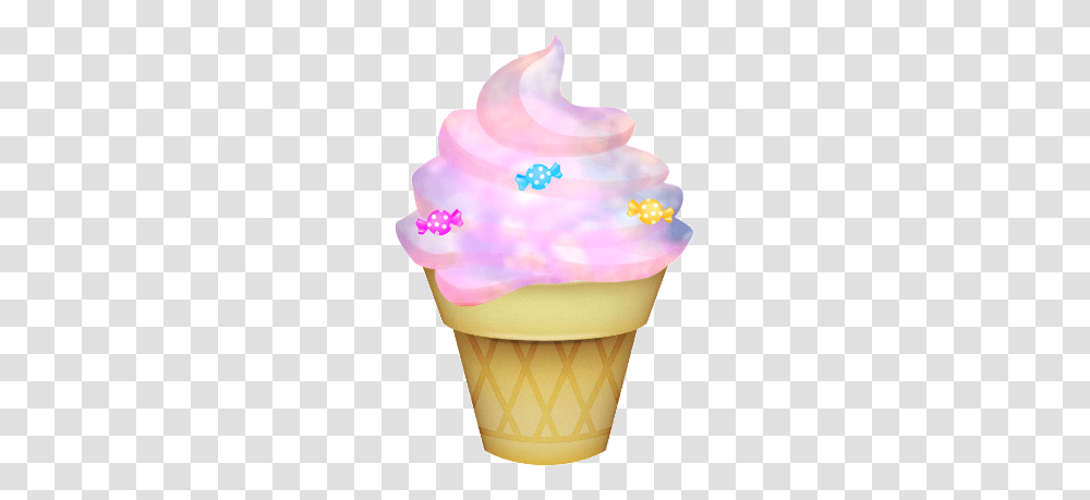 Kawaii Cute Pastel Pink Magical Tumblr Editing Ice Cream Cone, Dessert, Food, Creme, Sweets Transparent Png