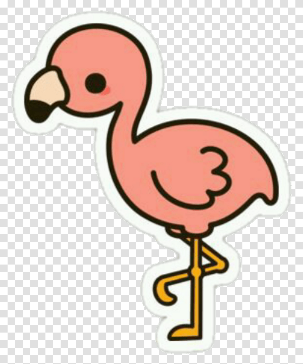 Kawaii Cute Pink Flamingo Bird Tumblr Cute Easy Flamingo Drawing, Animal, Dodo, Hammer, Tool Transparent Png