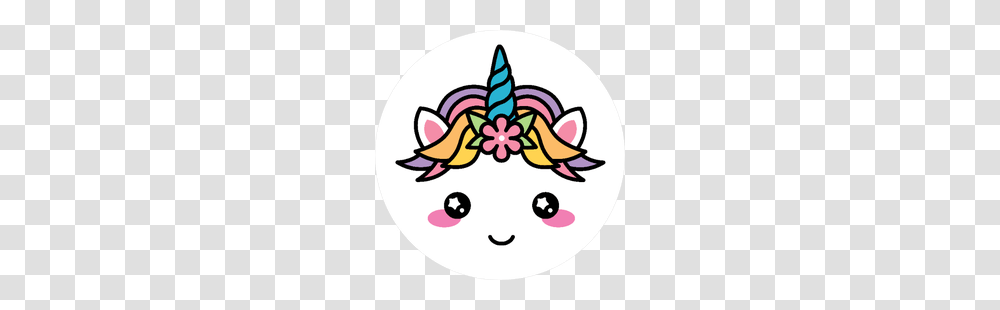 Kawaii Cute Unicorn Face Sticker, Logo, Trademark, Pattern Transparent Png