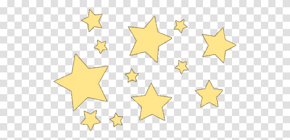 Kawaii Cute Yellow Pastel Stars Sticker Pastel Yellow Star, Star Symbol, Lighting Transparent Png
