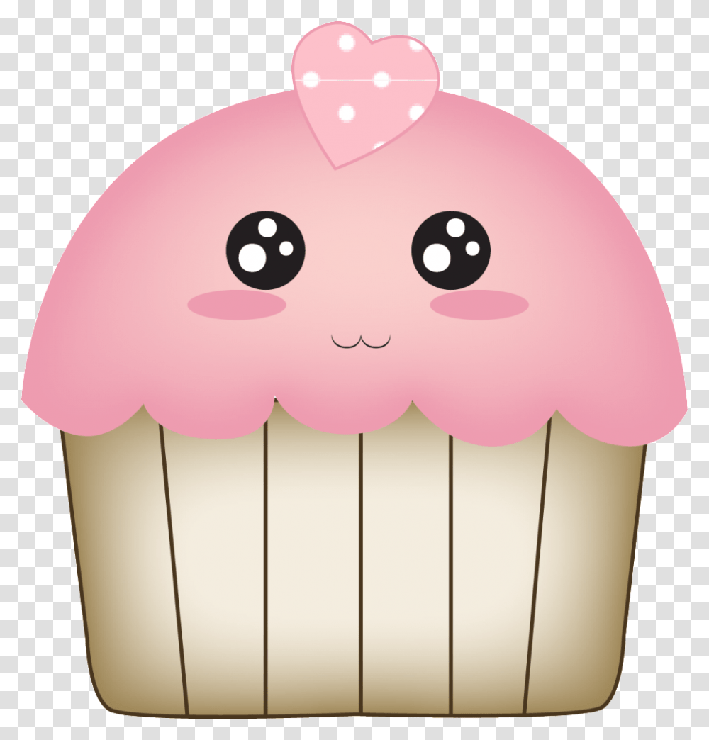 Kawaii Dibujos De Feliz, Cupcake, Cream, Dessert, Food Transparent Png