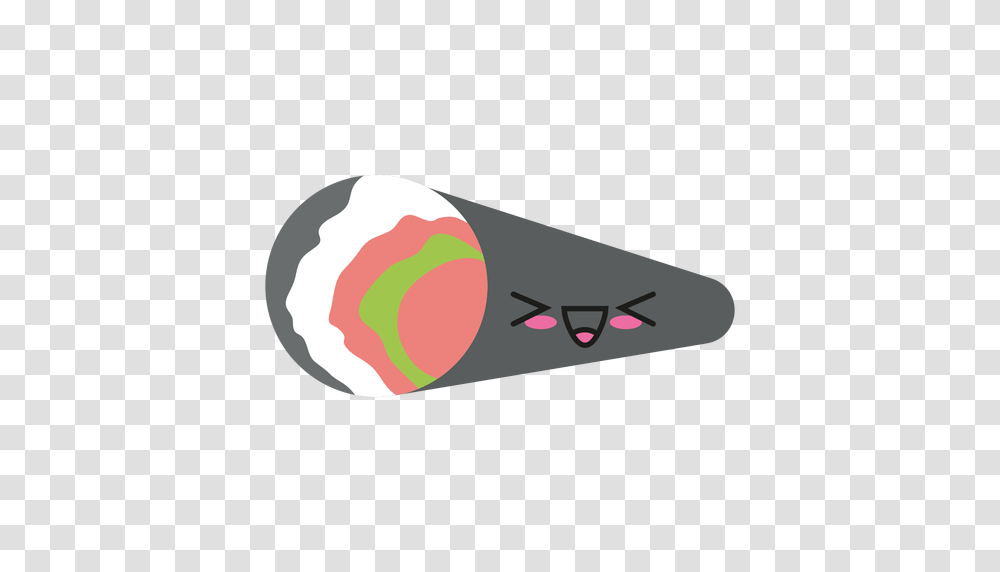 Kawaii Face Temaki Sushi, Label, Sticker Transparent Png