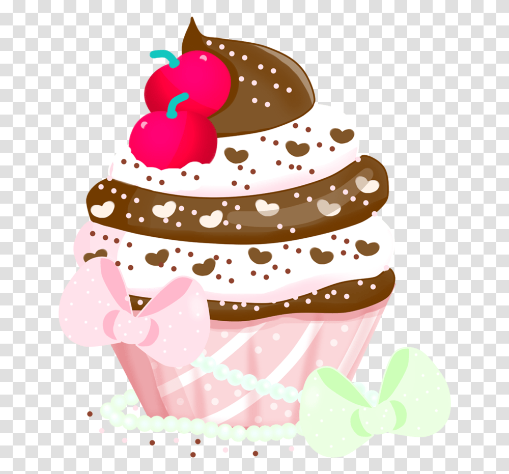 Kawaii Food Cake, Cream, Dessert, Creme, Cupcake Transparent Png