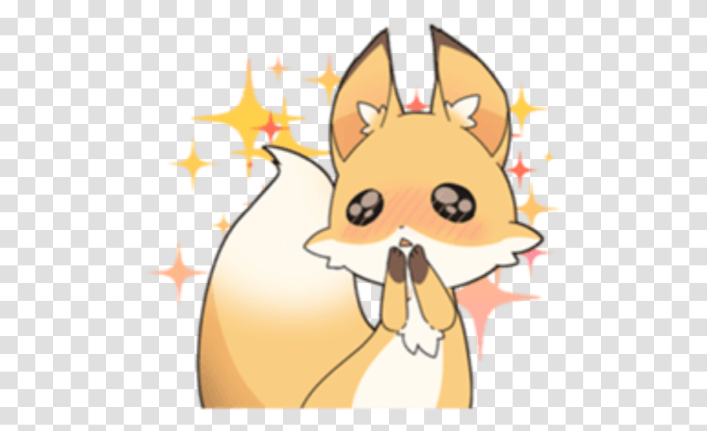 Kawaii Fox Jpg Kawaii Fox Full Size Kawaii Anime Stickers, Snowman, Outdoors, Nature, Animal Transparent Png