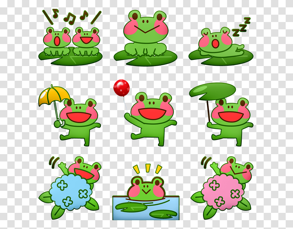 Kawaii Frog Frog Singing Frog Swimming Frog Toad Kawaii Frog Chibi Frog, Angry Birds Transparent Png