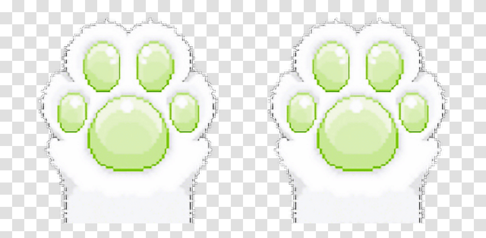Kawaii Green Paws Cat Cats Cat Paws Gif, Plant, Soccer Ball, People, Footprint Transparent Png