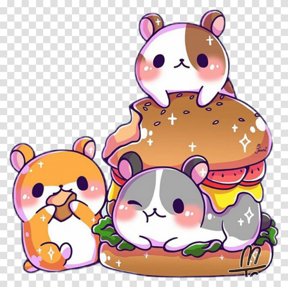 Kawaii Hamsters Clipart Hamster Drawing Kawaii, Mammal, Animal, Birthday Cake, Food Transparent Png