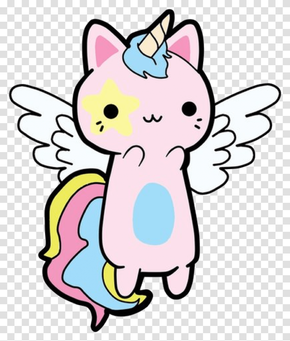 Kawaii Kitty Cat Caticorn Unicorn Please Vote For Me, Cupid, Drawing Transparent Png