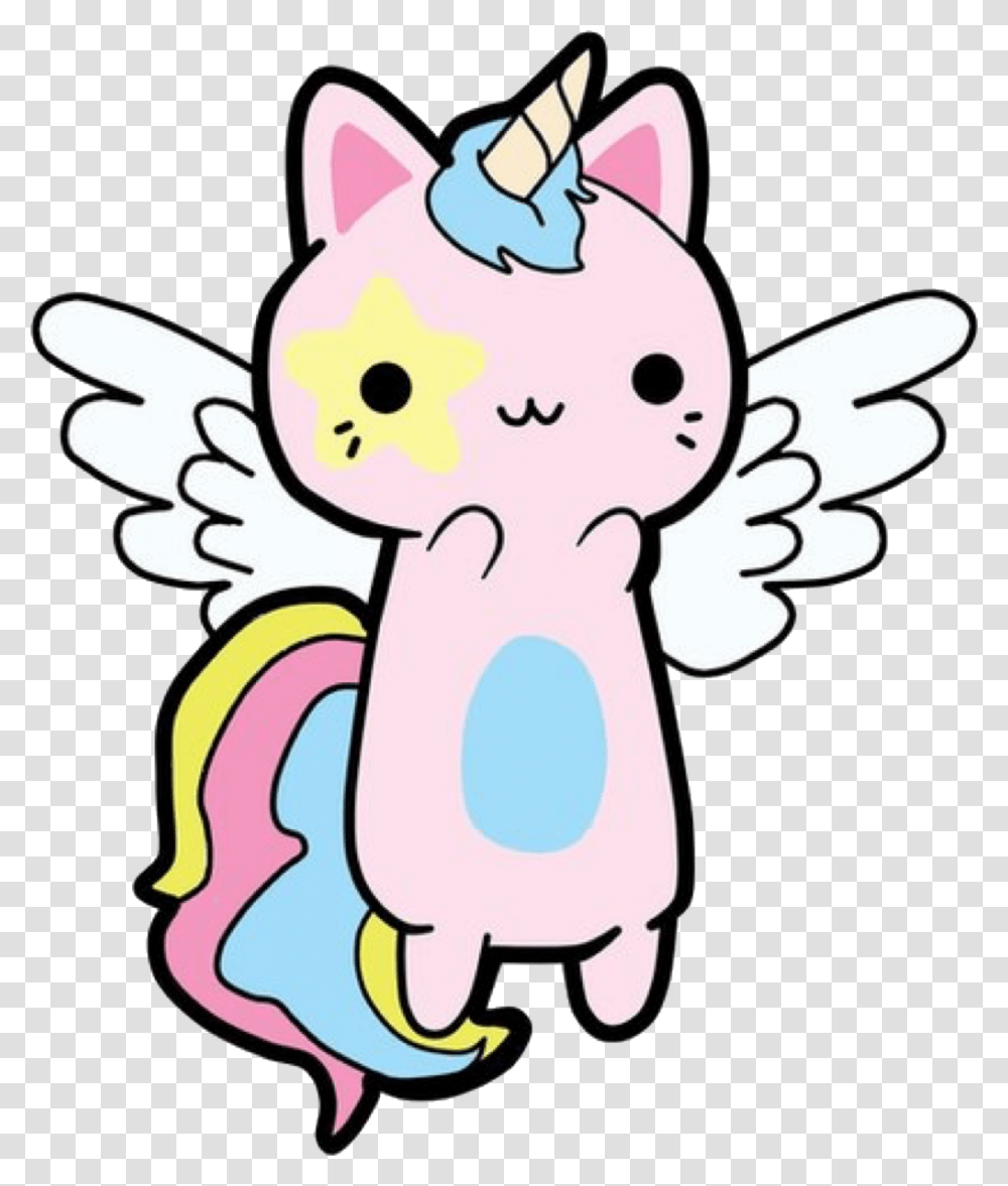 Kawaii Kitty Cat Caticorn Unicorn Please Vote For Me Kawaii Kitty Cat, Cupid, Drawing Transparent Png