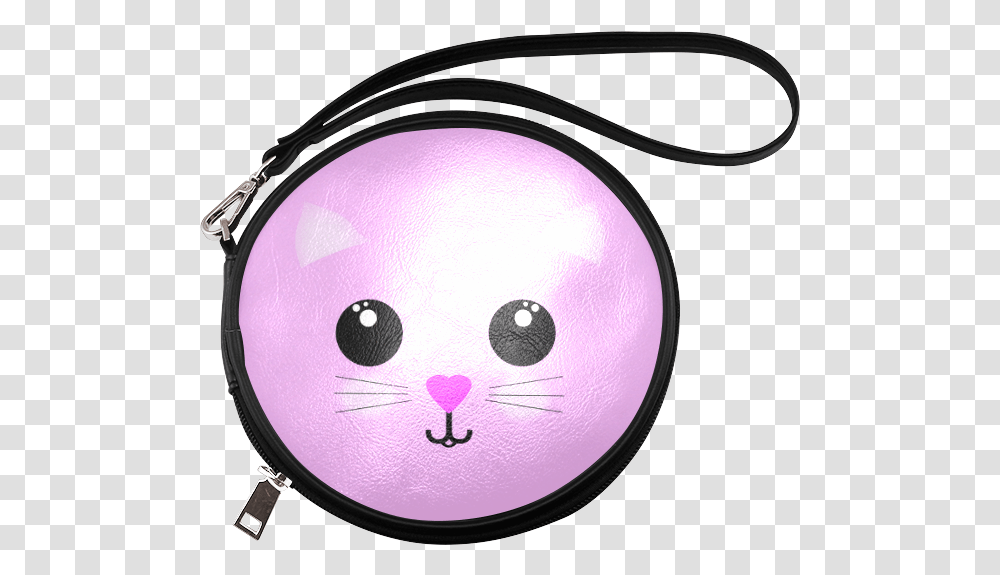 Kawaii Kitty Round Makeup Bag Bag, Disk, Mouse, Electronics, Bowling Transparent Png