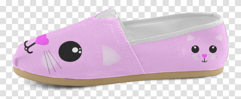 Kawaii Kitty Unisex Casual Shoes Slip On Shoe, Apparel, Plant, Footwear Transparent Png