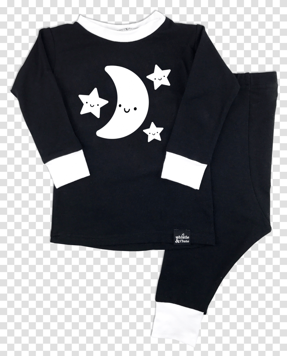 Kawaii Moon & Stars Pyjama Set Pajamas Full Size Solid, Clothing, Sleeve, Sweatshirt, Sweater Transparent Png